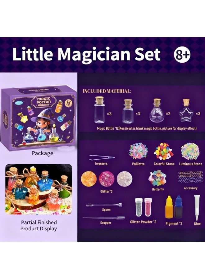 JAYATO Tiny Magic Wizard Potion Children DIY Toy Making Material Pack Creative Handmade Children's  Witch Magic Potions DIY Toy Gifts for Birthday Party, Teens, Boys' and Girls' - Image 1